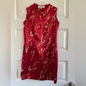 Vintage Red & Gold Cheongsam Dress